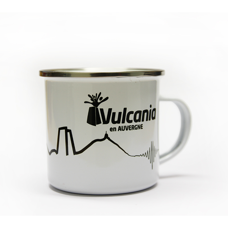 Tasse Vulcania séisme - blanc