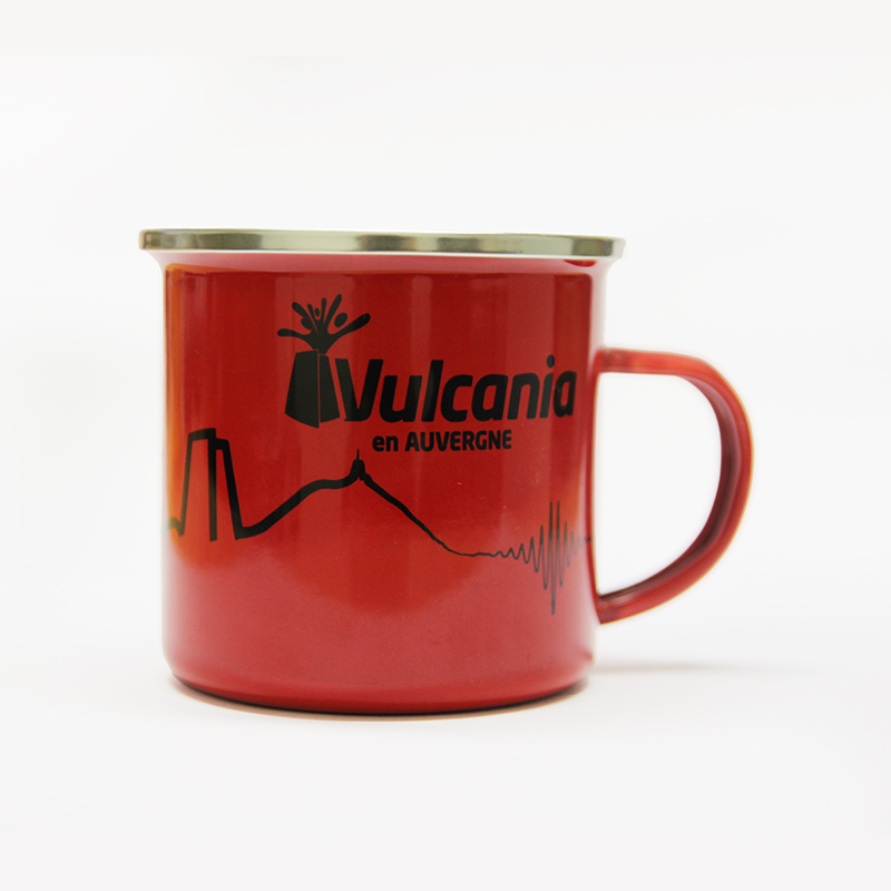 Tasse Vulcania séisme - rouge